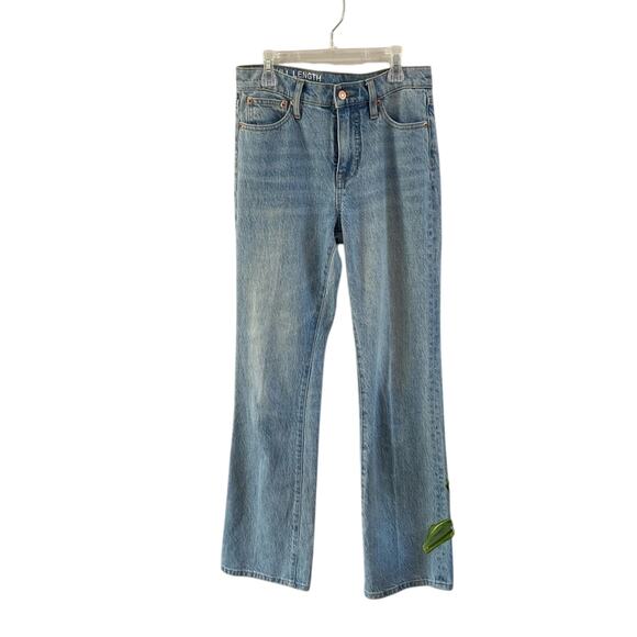 J.Crew Full-Length Demi Boot Jeans Light Indigo Wash High Rise Stretch Denim 25 - Picture 1 of 11
